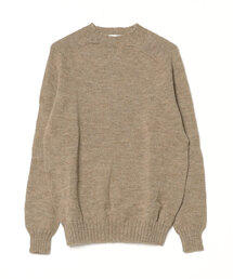 【T18】【Harley of Scotland/ハーレー オブ スコットランド】2PLY SADDLE SHOULDER CREW SWEATER