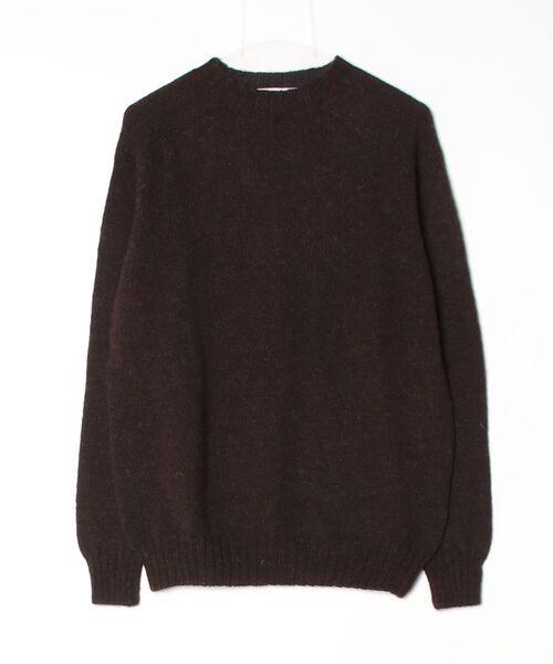 Harley of Scotland(ハーレーオブスコットランド)の「【T18】【Harley of Scotland/ハーレー オブ スコットランド】2PLY SADDLE SHOULDER CREW SWEATER(ニット/セーター・メンズ・モスグリーン/ブラウン/ブラック/チャコールグレー/グレー・42)」の1枚目の写真