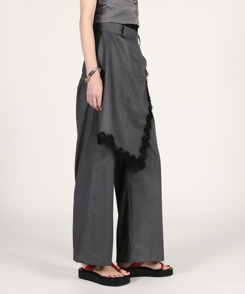 PRANK PROJECT(プランクプロジェクト)の「【2026Summer Pre-Order】デタッチャブルエプロンパンツ / Detachable Apron Pants(スラックス・レディース・ネイビー/グレー・36/38)」の4枚目の写真