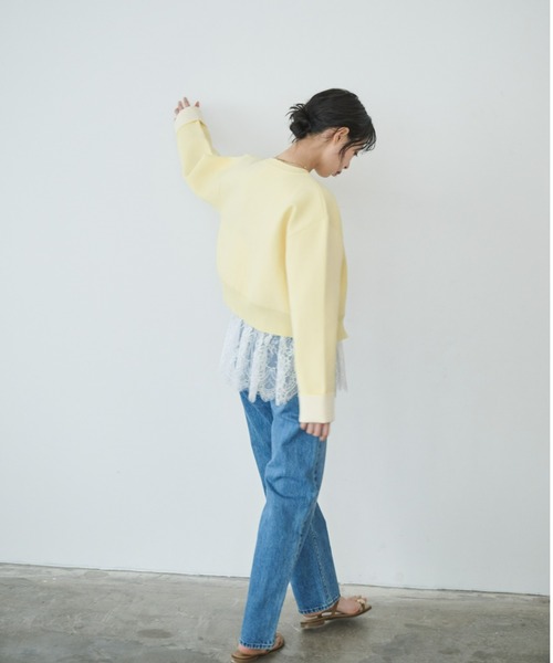 Anclear oui(アンクリアウィ)の「スポンディッシュバイカラーカーディガン(カーディガン/ボレロ・レディース・Yellow/サックスブルー系/PINK/Navy・F)」の18枚目の写真