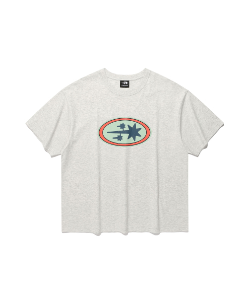 NICE GHOST CLUB（ナイスゴーストクラブ）の「OVAL 3STAR LOGO TEE_LIGHT GREY(NG2GMUT513A)（Tシャツ/カットソー・レディース・ライトグレー・SMALL/MEDIUM/LARGE）」の4枚目の写真