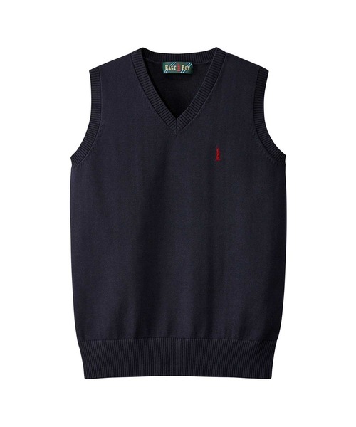 EASTBOY(イーストボーイ)の「ベスト COOLMAX 夏用 スクール ニット 制服 通学 中学生 高校生(ベスト・キッズ・オフホワイト/ネイビー/ライトグレー/ブラック・11号/13号/9号)」の4枚目の写真