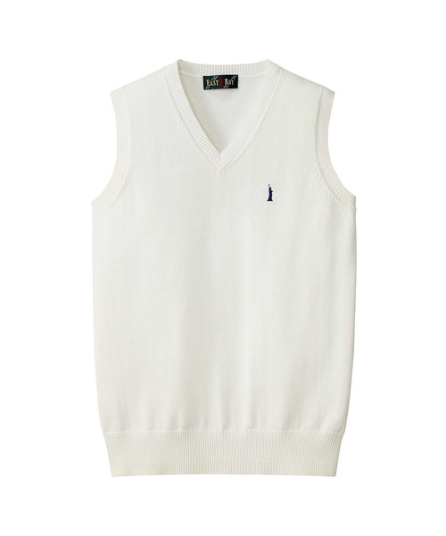 EASTBOY(イーストボーイ)の「ベスト COOLMAX 夏用 スクール ニット 制服 通学 中学生 高校生(ベスト・キッズ・オフホワイト/ネイビー/ライトグレー/ブラック・11号/13号/9号)」の3枚目の写真