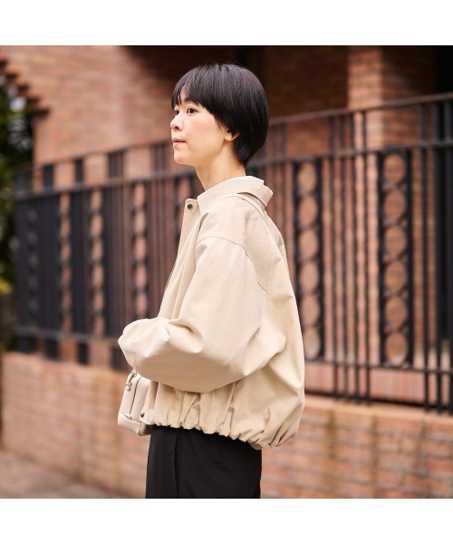 COMMON＋HAUS（コモンハウス）の「バルーンフォルム　クロップドブルゾン（ブルゾン・レディース・ブラック/ベージュ/ブラウン・FREE）」の10枚目の写真