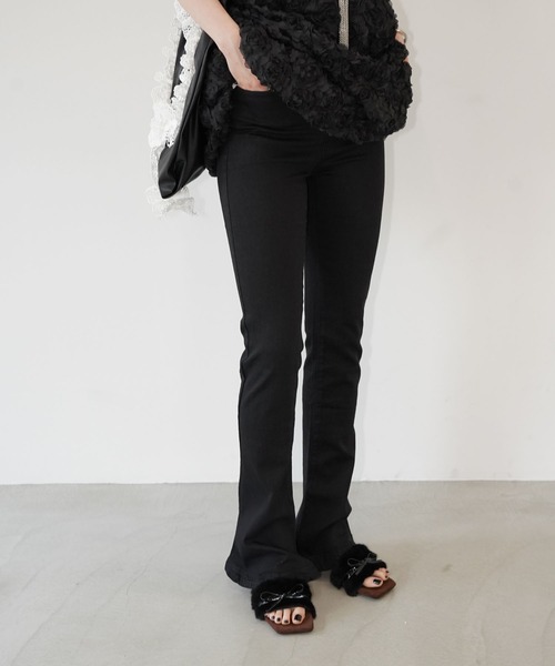 chuclla(チュクラ)の「スキニーストレッチフレアパンツ chw26s256(その他パンツ・レディース・ブラック・L/M/S)」の9枚目の写真