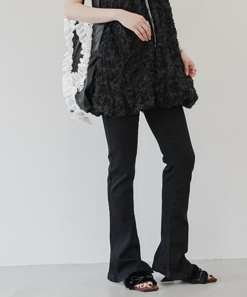 chuclla(チュクラ)の「スキニーストレッチフレアパンツ chw26s256(その他パンツ・レディース・ブラック・L/M/S)」の2枚目の写真