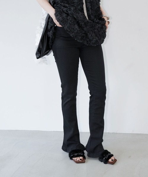 chuclla(チュクラ)の「スキニーストレッチフレアパンツ chw26s256(その他パンツ・レディース・ブラック・L/M/S)」の7枚目の写真
