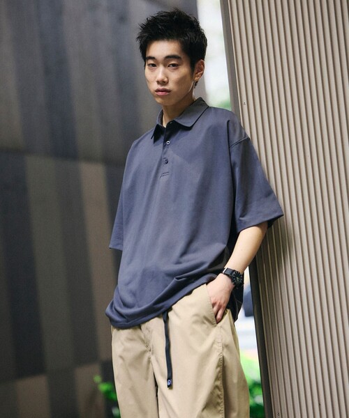 FREAK'S STORE(フリークスストア)の「限定展開 Drymix(R)/ドライミックス リラックスフィット ヘムコード ポロシャツ/速乾/UVカット(ポロシャツ・メンズ・ネイビー/ホワイト/チャコールグレー/ブラック・SMALL/MEDIUM/LARGE)」の14枚目の写真