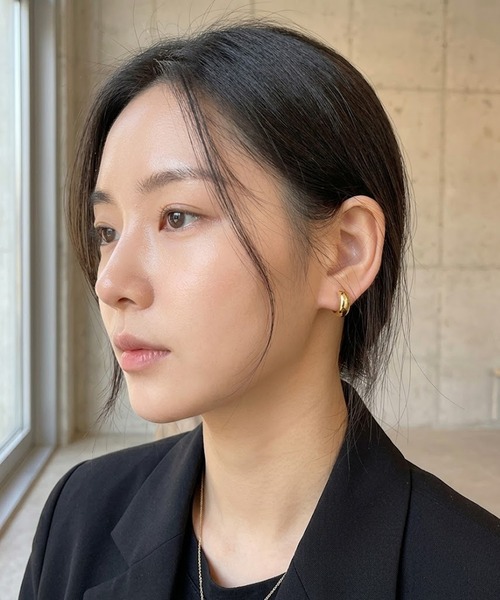 Ritomo De Ricco（リトモ・デ・リコ）の「落ちにくい！痛くなりにくい！　シンプルフープイヤリング（イヤリング・レディース・ゴールド・FREE）」の6枚目の写真