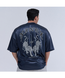 NINEZ（ナインゼット）の「タイガーメッシュワイドオーバーサイズTシャツ (2カラー)（Tシャツ/カットソー）」