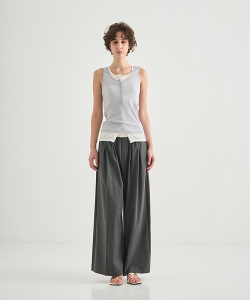 CITY TOKYO（シティトウキョウ）の「【CITY TOKYO/シティートウキョウ】Layered Tank Tops/レイヤードタンクトップ（タンクトップ・レディース・ライトグリーン/ブラック/ブルー・FREE）」の19枚目の写真