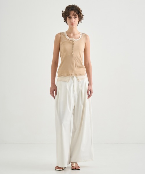 CITY TOKYO（シティトウキョウ）の「【CITY TOKYO/シティートウキョウ】Layered Tank Tops/レイヤードタンクトップ（タンクトップ・レディース・ライトグリーン/ブラック/ブルー・FREE）」の18枚目の写真