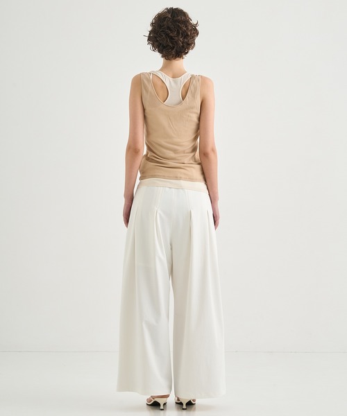 CITY TOKYO（シティトウキョウ）の「【CITY TOKYO/シティートウキョウ】Layered Tank Tops/レイヤードタンクトップ（タンクトップ・レディース・ライトグリーン/ブラック/ブルー・FREE）」の8枚目の写真