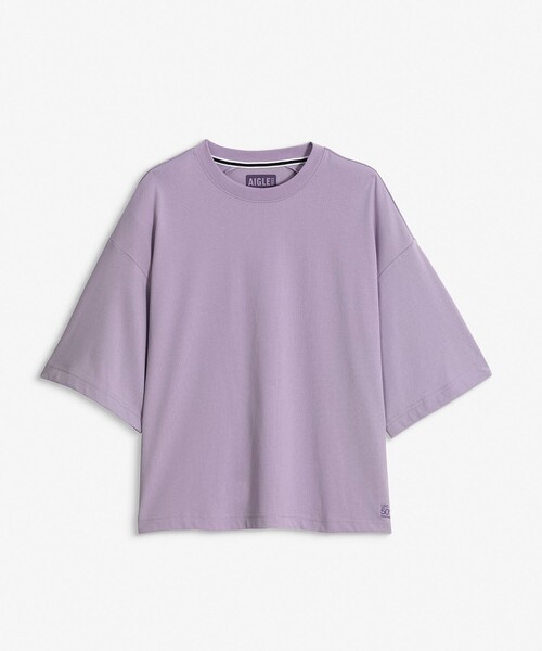 AIGLE(エーグル)の「【UPF50+ SolarPack】 UVカット 吸水速乾 接触冷感 テックTシャツ(Tシャツ/カットソー・レディース・パープル/セージグリーン・L/M/S)」の5枚目の写真