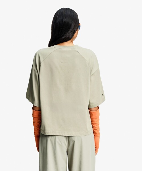 AIGLE(エーグル)の「【UPF50+ SolarPack】 UVカット 吸水速乾 接触冷感 テックTシャツ(Tシャツ/カットソー・レディース・パープル/セージグリーン・L/M/S)」の14枚目の写真