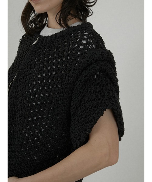 LA PEAU DE GEM（ラポドゥジェム）の「【LA PEAU DE GEM】crochet cardigan/クロシェカーディガン（カーディガン/ボレロ・レディース・ホワイト/ブラック・FREE）」の10枚目の写真