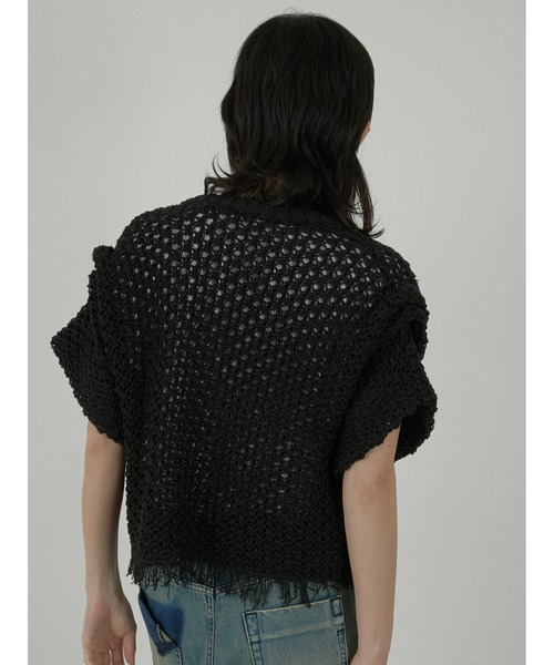 LA PEAU DE GEM（ラポドゥジェム）の「【LA PEAU DE GEM】crochet cardigan/クロシェカーディガン（カーディガン/ボレロ・レディース・ホワイト/ブラック・FREE）」の11枚目の写真