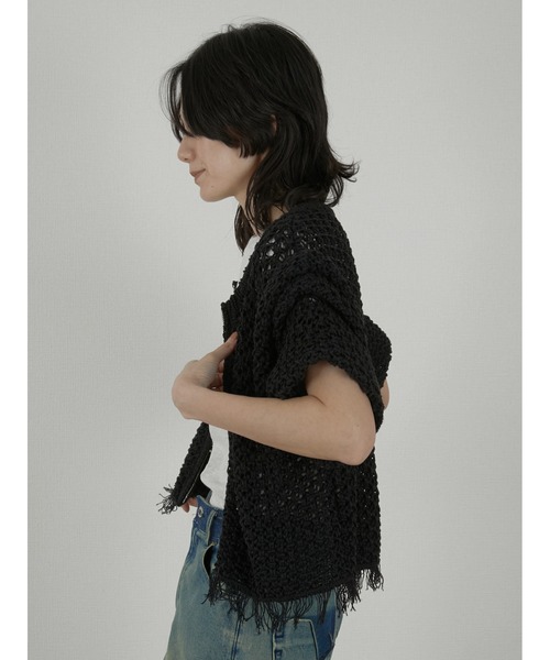 LA PEAU DE GEM（ラポドゥジェム）の「【LA PEAU DE GEM】crochet cardigan/クロシェカーディガン（カーディガン/ボレロ・レディース・ホワイト/ブラック・FREE）」の12枚目の写真
