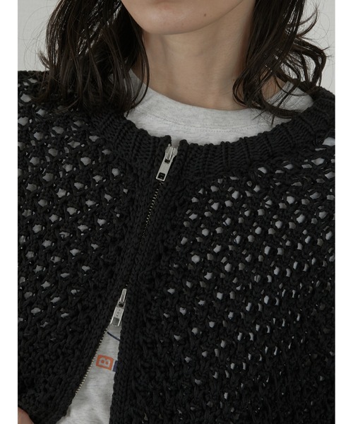 LA PEAU DE GEM（ラポドゥジェム）の「【LA PEAU DE GEM】crochet cardigan/クロシェカーディガン（カーディガン/ボレロ・レディース・ホワイト/ブラック・FREE）」の13枚目の写真