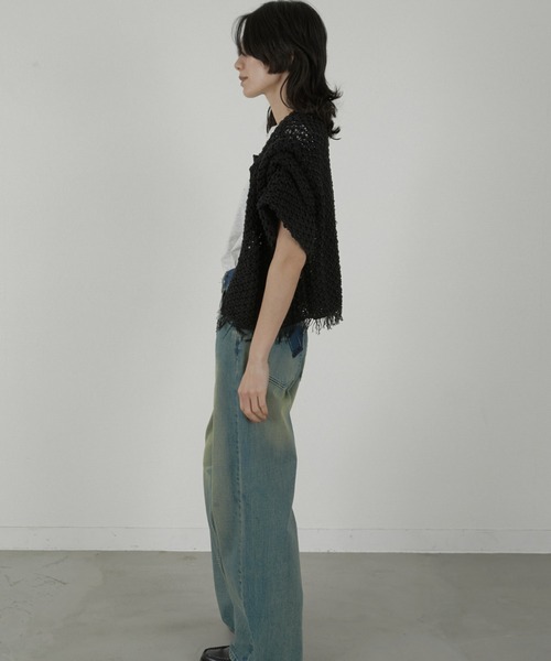 LA PEAU DE GEM（ラポドゥジェム）の「【LA PEAU DE GEM】crochet cardigan/クロシェカーディガン（カーディガン/ボレロ・レディース・ホワイト/ブラック・FREE）」の14枚目の写真
