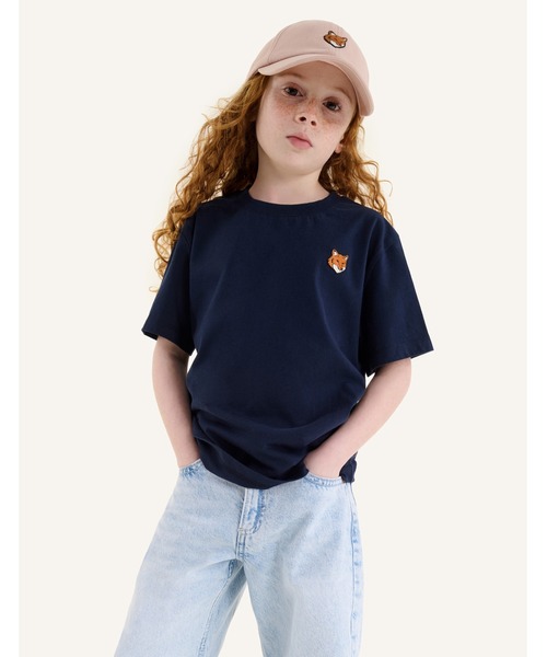 Maison Kitsune（メゾンキツネ）の「FOX HEAD KID TEE-SHIRT（Tシャツ/カットソー・キッズ・ベビーピンク/ライトグレー/ホワイト/ネイビー・4/12/10/8/6）」の4枚目の写真