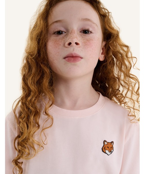 Maison Kitsune（メゾンキツネ）の「FOX HEAD KID TEE-SHIRT（Tシャツ/カットソー・キッズ・ベビーピンク/ライトグレー/ホワイト/ネイビー・4/12/10/8/6）」の7枚目の写真