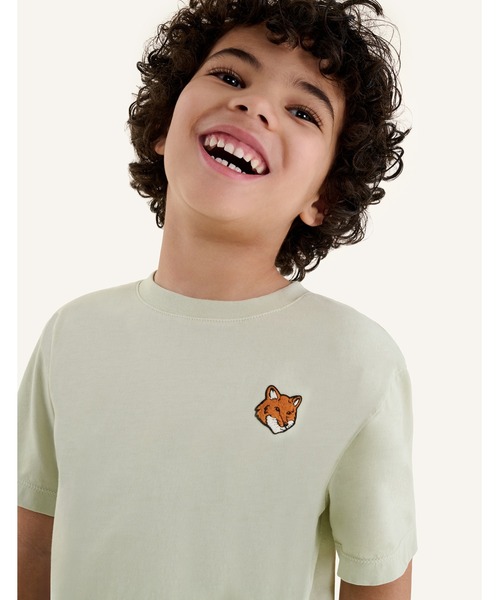 Maison Kitsune（メゾンキツネ）の「FOX HEAD KID TEE-SHIRT（Tシャツ/カットソー・キッズ・ベビーピンク/ライトグレー/ホワイト/ネイビー・4/12/10/8/6）」の14枚目の写真