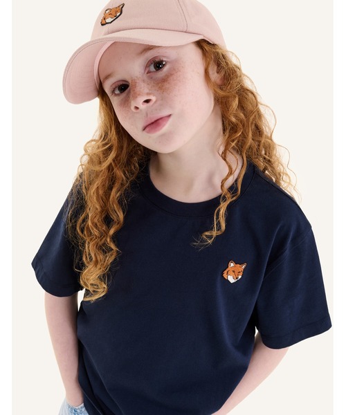 Maison Kitsune（メゾンキツネ）の「FOX HEAD KID TEE-SHIRT（Tシャツ/カットソー・キッズ・ベビーピンク/ライトグレー/ホワイト/ネイビー・4/12/10/8/6）」の9枚目の写真