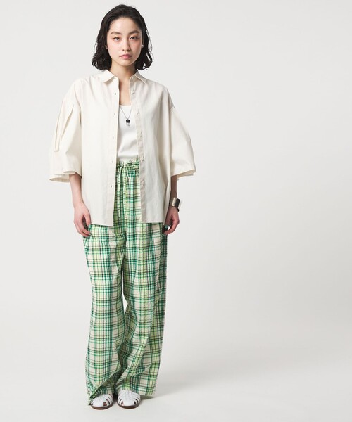 CITEN（シテン）の「＜CITEN＞マドラスチェックイージーパンツ（その他パンツ・レディース・ケリーグリーン/イエロー・S/M）」の5枚目の写真