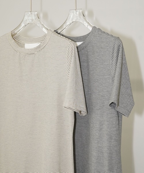 chuclla(チュクラ)の「アシメフリルボーダートップス chw26s290(Tシャツ/カットソー・レディース・オフホワイト/グレー・FREE)」の19枚目の写真