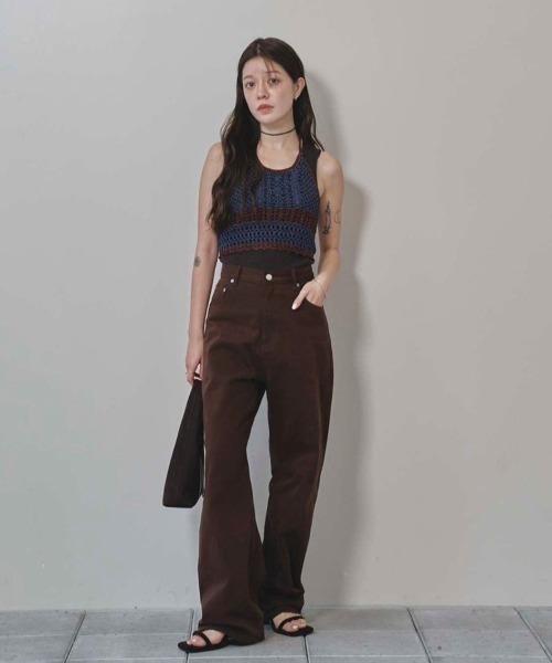 TODAYFUL(トゥデイフル)の「Cary's Denim(デニムパンツ・レディース・ブラウン・23inch/26inch/25inch/24inch)」の3枚目の写真
