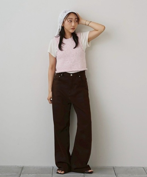 TODAYFUL(トゥデイフル)の「Cary's Denim(デニムパンツ・レディース・ブラウン・23inch/26inch/25inch/24inch)」の5枚目の写真