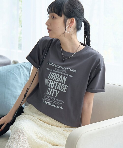 coen（コーエン）の「【汗染み軽減 / 接触冷感】 アソートロゴTシャツ（Tシャツ/カットソー・レディース・オフホワイト/ロイヤルブルー/モカ/ダークグレー・L/M）」の2枚目の写真