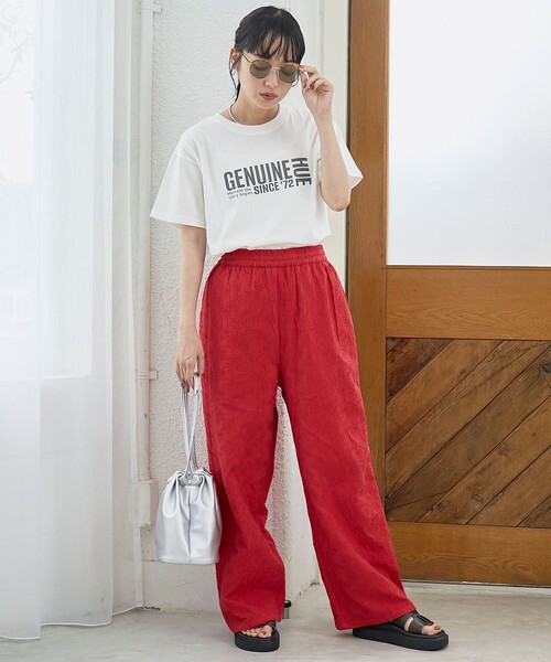 coen（コーエン）の「【汗染み軽減 / 接触冷感】 アソートロゴTシャツ（Tシャツ/カットソー・レディース・オフホワイト/ロイヤルブルー/モカ/ダークグレー・L/M）」の5枚目の写真