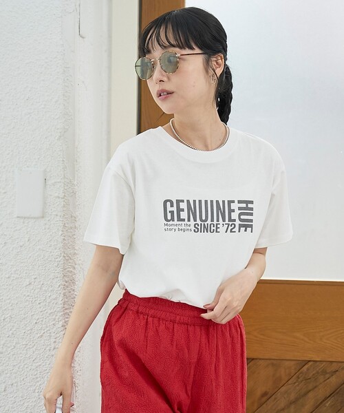 coen（コーエン）の「【汗染み軽減 / 接触冷感】 アソートロゴTシャツ（Tシャツ/カットソー・レディース・オフホワイト/ロイヤルブルー/モカ/ダークグレー・L/M）」の7枚目の写真
