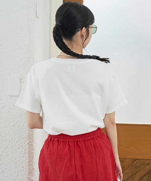 coen（コーエン）の「【汗染み軽減 / 接触冷感】 アソートロゴTシャツ（Tシャツ/カットソー・レディース・オフホワイト/ロイヤルブルー/モカ/ダークグレー・L/M）」の8枚目の写真