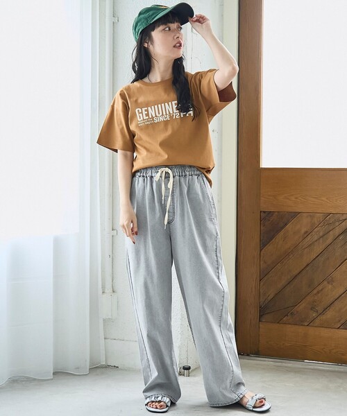 coen（コーエン）の「【汗染み軽減 / 接触冷感】 アソートロゴTシャツ（Tシャツ/カットソー・レディース・オフホワイト/ロイヤルブルー/モカ/ダークグレー・L/M）」の17枚目の写真