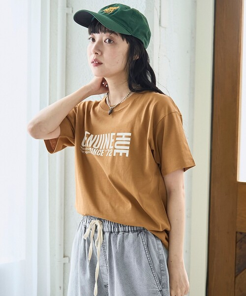 coen（コーエン）の「【汗染み軽減 / 接触冷感】 アソートロゴTシャツ（Tシャツ/カットソー・レディース・オフホワイト/ロイヤルブルー/モカ/ダークグレー・L/M）」の19枚目の写真