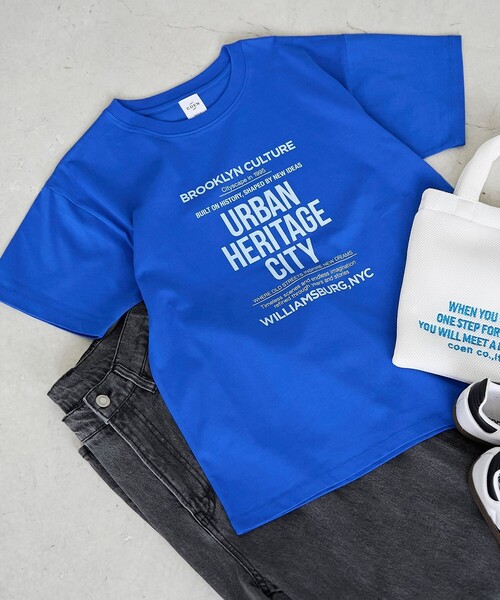 coen（コーエン）の「【汗染み軽減 / 接触冷感】 アソートロゴTシャツ（Tシャツ/カットソー・レディース・オフホワイト/ロイヤルブルー/モカ/ダークグレー・L/M）」の22枚目の写真