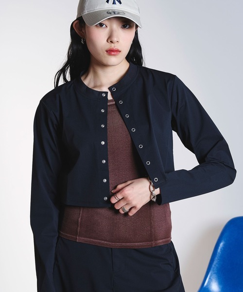 TAION(タイオン)の「(TAION)COOL CARDIGAN(カーディガン/ボレロ・レディース・ブラック/ベージュ・ONE SIZE)」の3枚目の写真