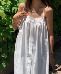 YUGA_YGMC Korean-style Pleated camisole dress