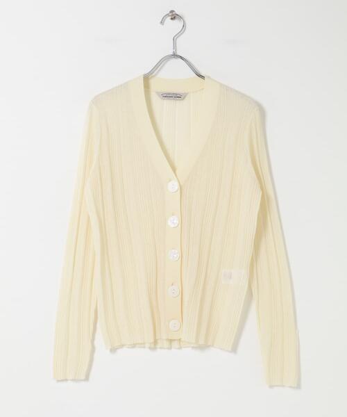 URBAN RESEARCH ROSSO WOMEN(アーバンリサーチ ロッソ)の「Torrazzo Donna COOL TOUCH V-NECK KNIT(カーディガン/ボレロ・レディース・アイボリー/ライトグレー・FREE)」の2枚目の写真