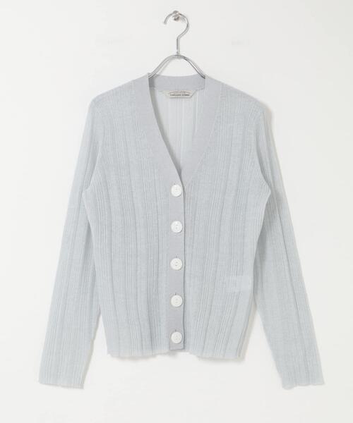 URBAN RESEARCH ROSSO WOMEN(アーバンリサーチ ロッソ)の「Torrazzo Donna COOL TOUCH V-NECK KNIT(カーディガン/ボレロ・レディース・アイボリー/ライトグレー・FREE)」の1枚目の写真