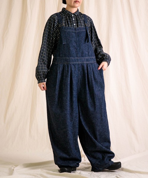 Brocante（ブロカント）の「[Brocante / ブロカント] コーマビエラ グランロンシャツ（シャツ/ブラウス・レディース・ブラウン系その他/ネイビー系・2）」の7枚目の写真