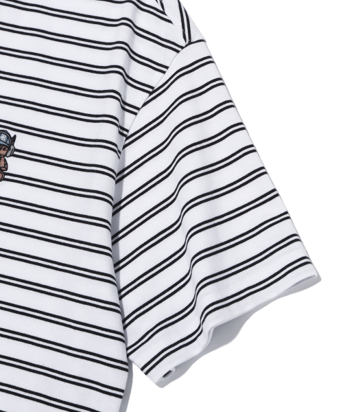 RAYFIKERS(レイフィカース)の「ストライプ刺繍ショートスリーブ MQ2TU276_WHITE(Tシャツ/カットソー・メンズ・その他・100/95/105)」の5枚目の写真