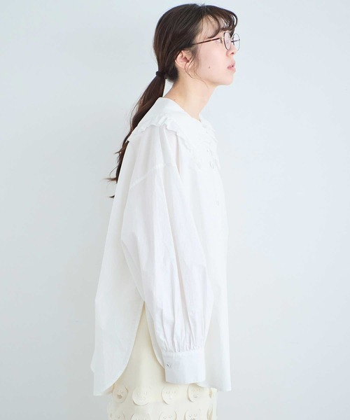 I am I in fact...（アイアムアイインファクト）の「MARTINI BLOUSE（シャツ/ブラウス・レディース・ブラック/ホワイト/サックスブルー・FREE）」の5枚目の写真
