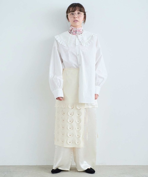 I am I in fact...（アイアムアイインファクト）の「MARTINI BLOUSE（シャツ/ブラウス・レディース・ブラック/ホワイト/サックスブルー・FREE）」の15枚目の写真