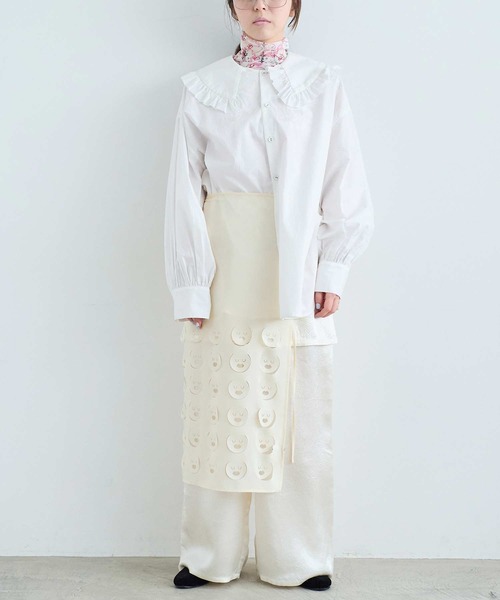 I am I in fact...（アイアムアイインファクト）の「MARTINI BLOUSE（シャツ/ブラウス・レディース・ブラック/ホワイト/サックスブルー・FREE）」の16枚目の写真