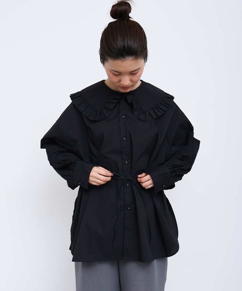 I am I in fact...(アイアムアイインファクト)の「MARTINI BLOUSE(シャツ/ブラウス・レディース・ブラック/ホワイト/サックスブルー・FREE)」の20枚目の写真