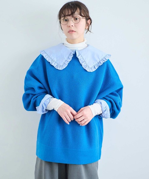 I am I in fact...（アイアムアイインファクト）の「MARTINI BLOUSE（シャツ/ブラウス・レディース・ブラック/ホワイト/サックスブルー・FREE）」の18枚目の写真
